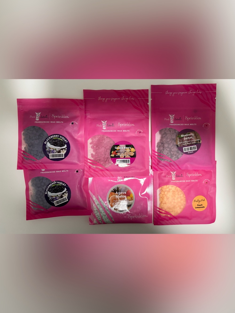 Pink Zebra Sprinkles Fragranced Wax Melts Bundle